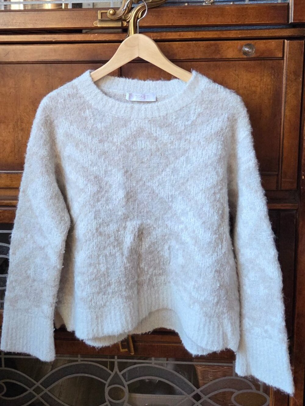 Elegant Tonet Sweater Taupe & Cream